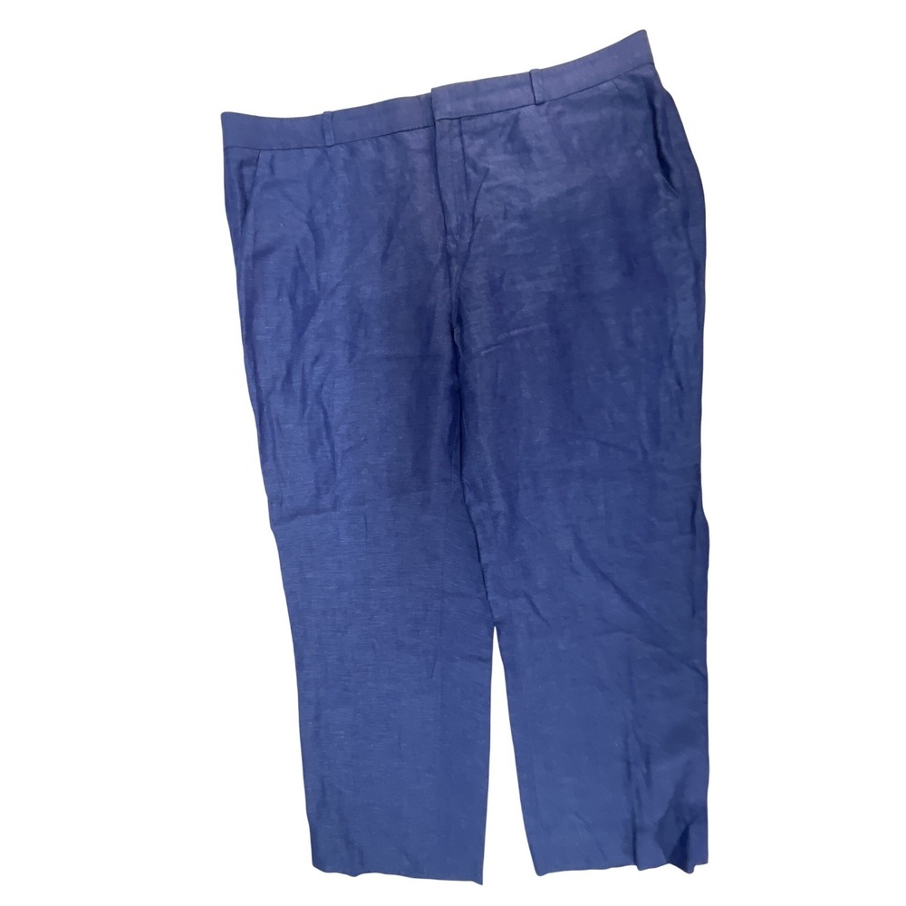 Banana Republic Avery Blue Linen Blend Straight Leg Pants‎ Mens 37x26